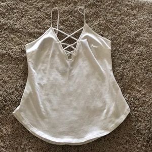 White , cris-cross tank top